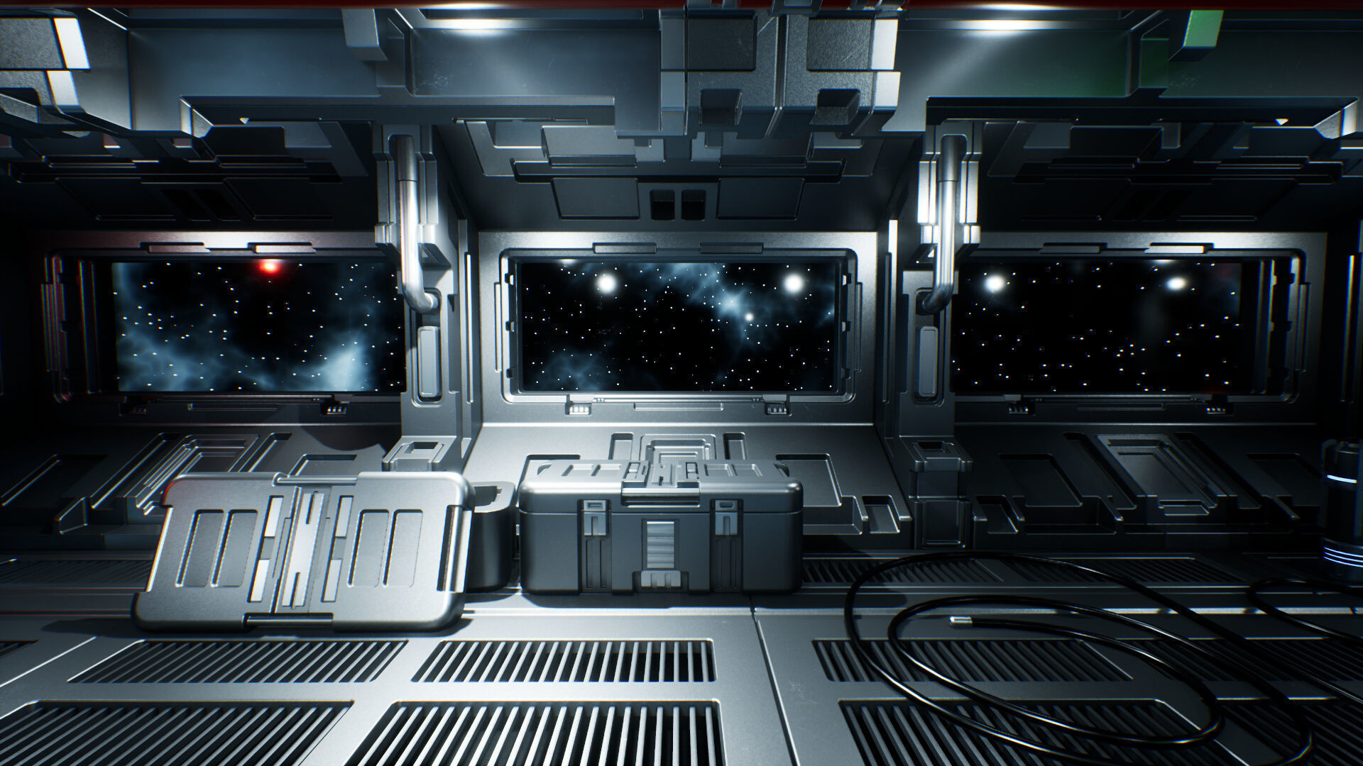 Modular Sci-Fi Interior II Low-poly 3D model_14