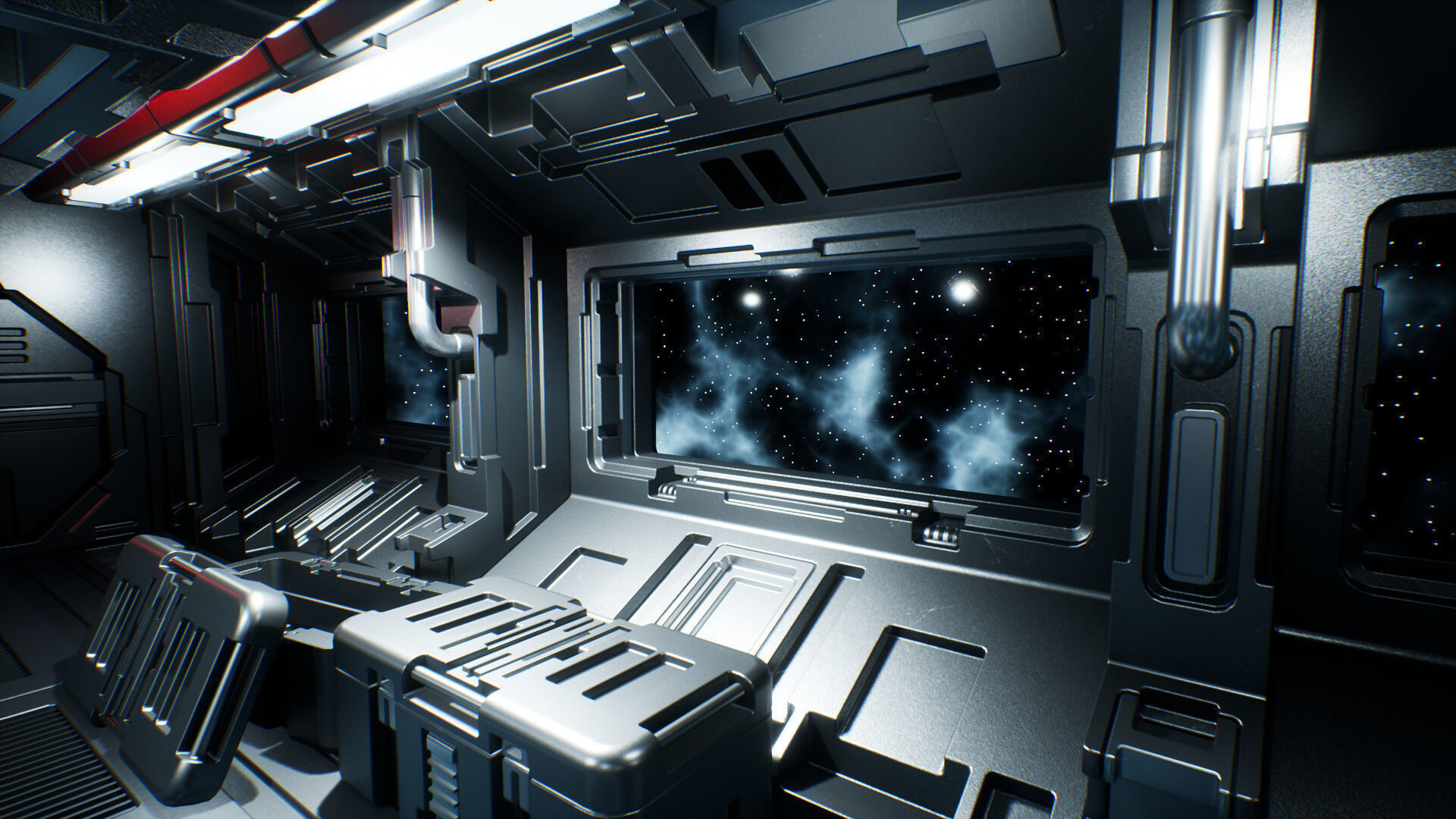 Modular Sci-Fi Interior II Low-poly 3D model_15