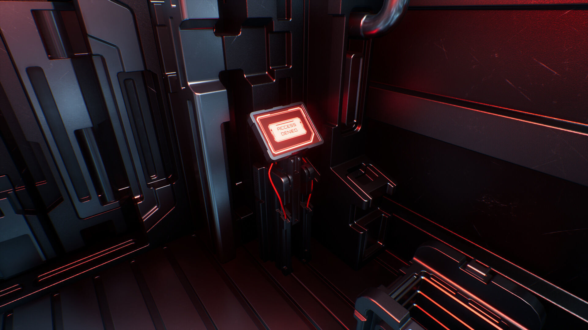 Modular Sci-Fi Interior II Low-poly 3D model_11