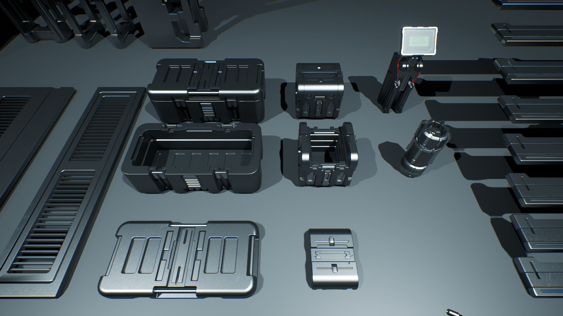 Modular Sci-Fi Interior II Low-poly 3D model_20