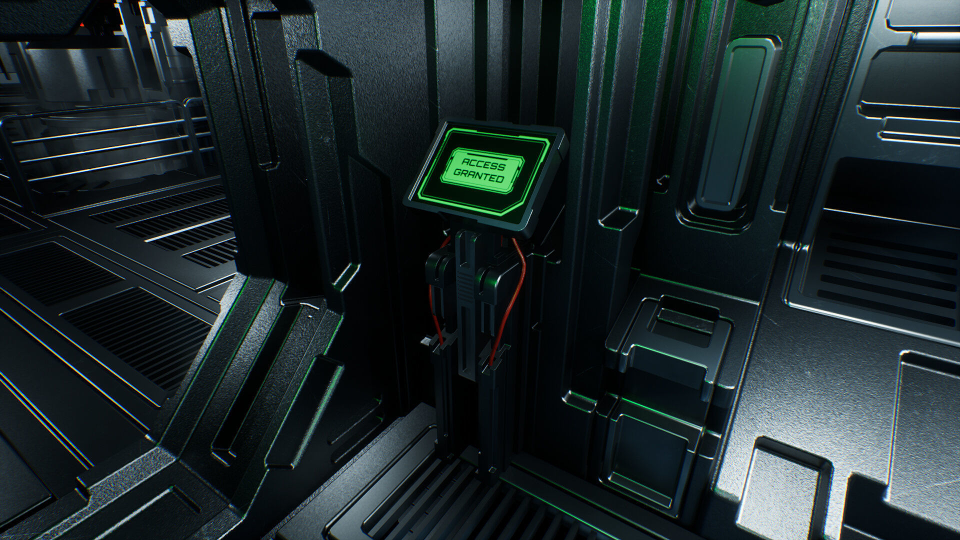 Modular Sci-Fi Interior II Low-poly 3D model_16