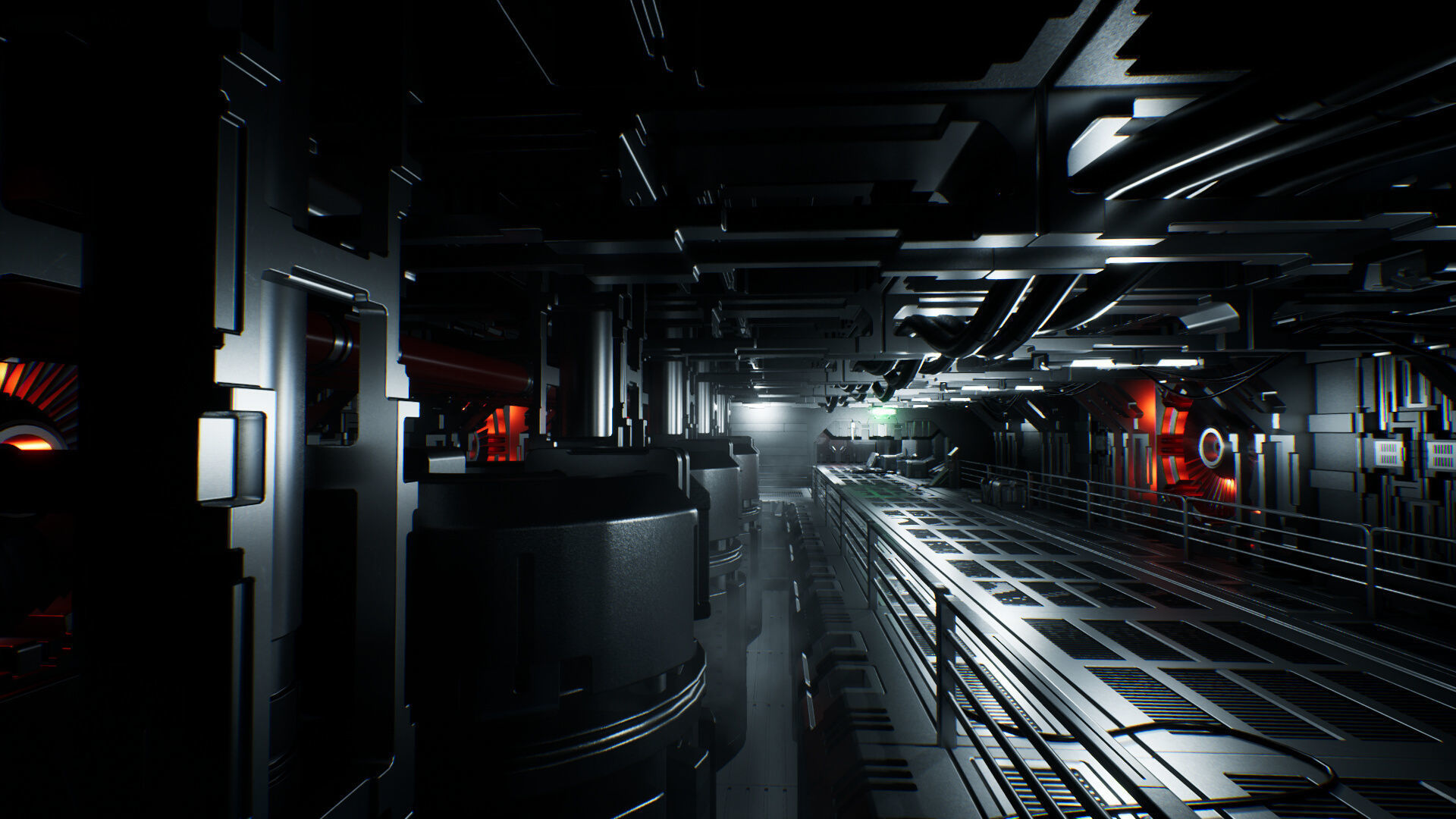 Modular Sci-Fi Interior II Low-poly 3D model_17
