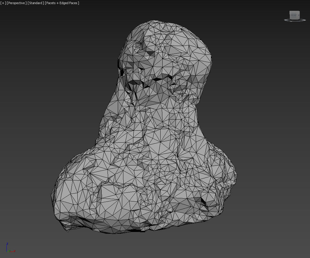 Low poly Damaged Lichen Rock 190907 Low-poly 3D model_17