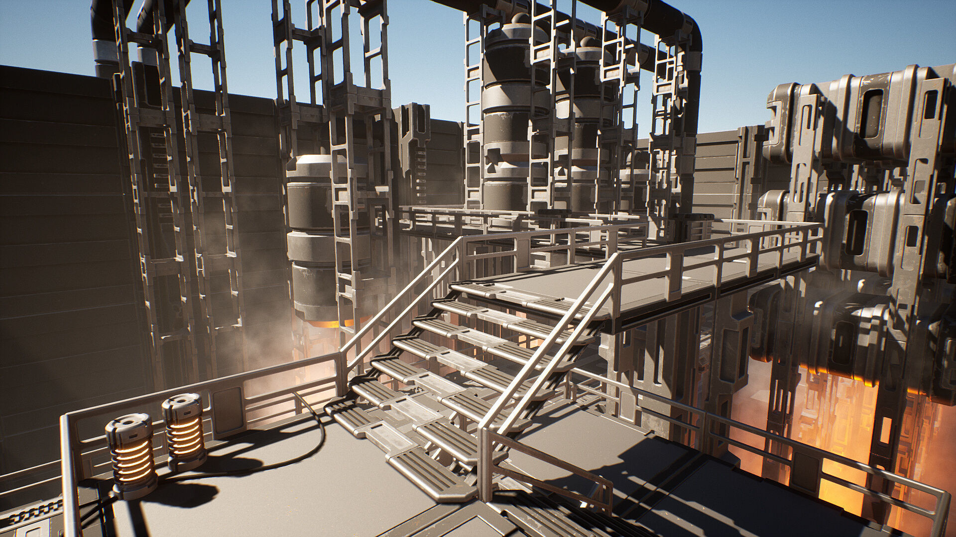 Sci-Fi Factory Low-poly 3D model_7