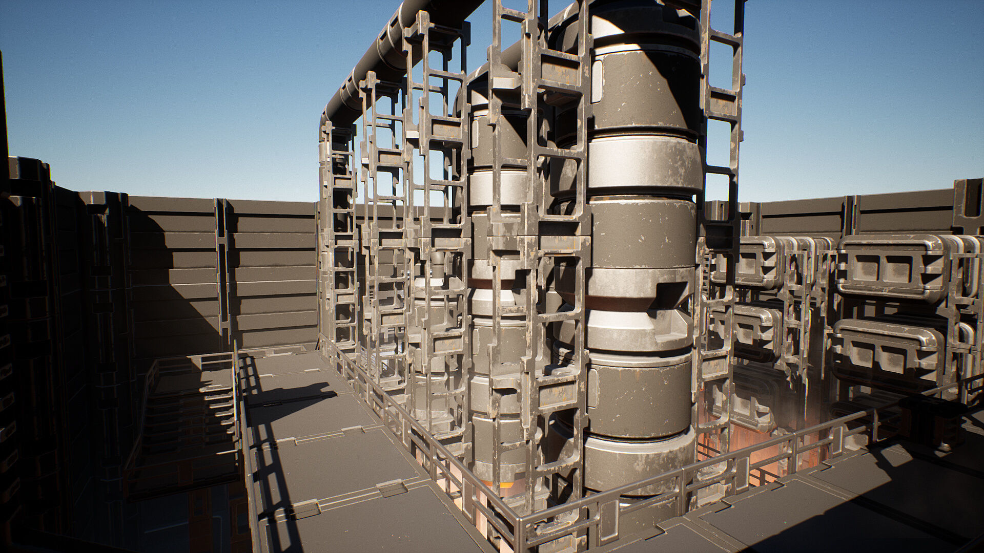 Sci-Fi Factory Low-poly 3D model_16