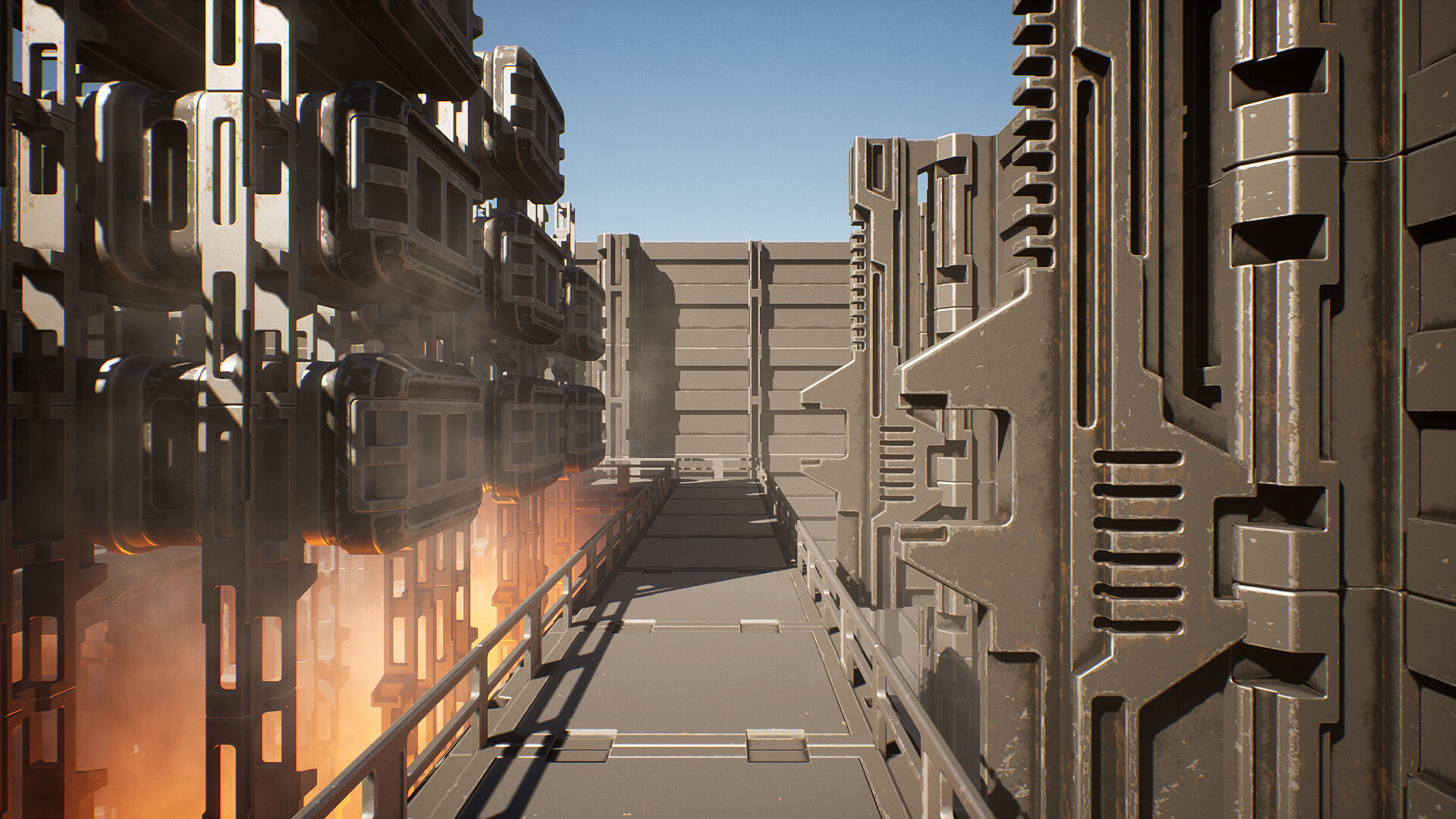 Sci-Fi Factory Low-poly 3D model_10
