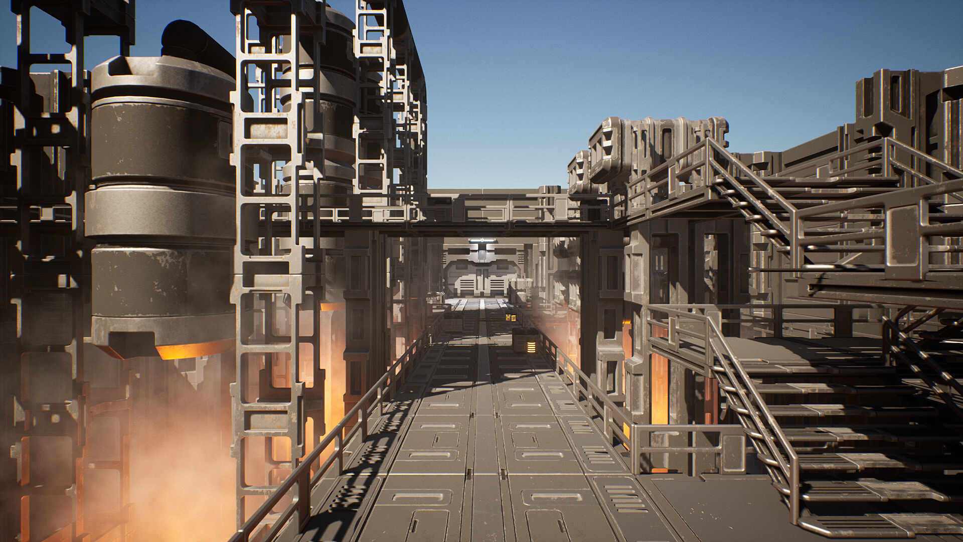 Sci-Fi Factory Low-poly 3D model_0