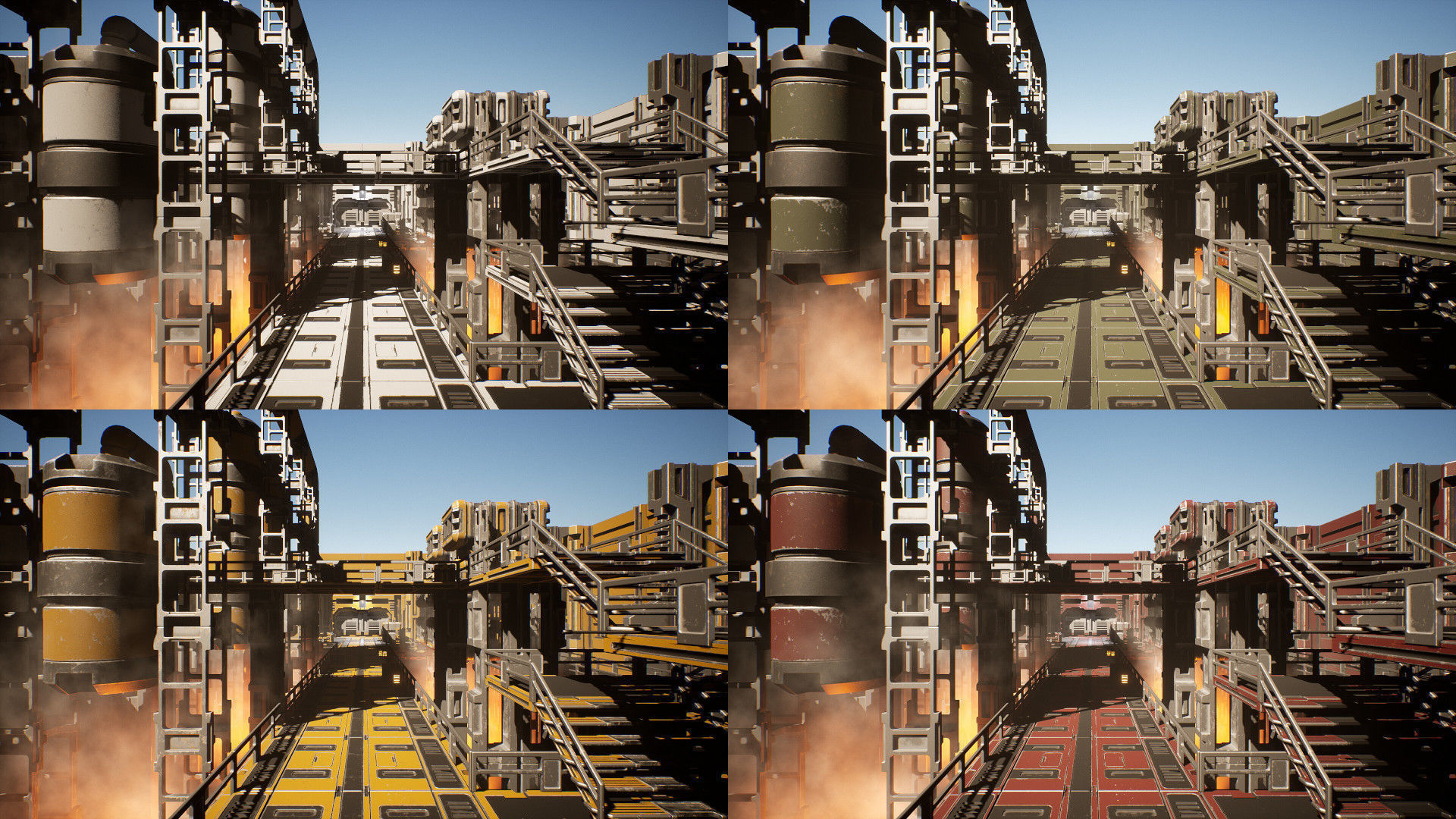 Sci-Fi Factory Low-poly 3D model_11