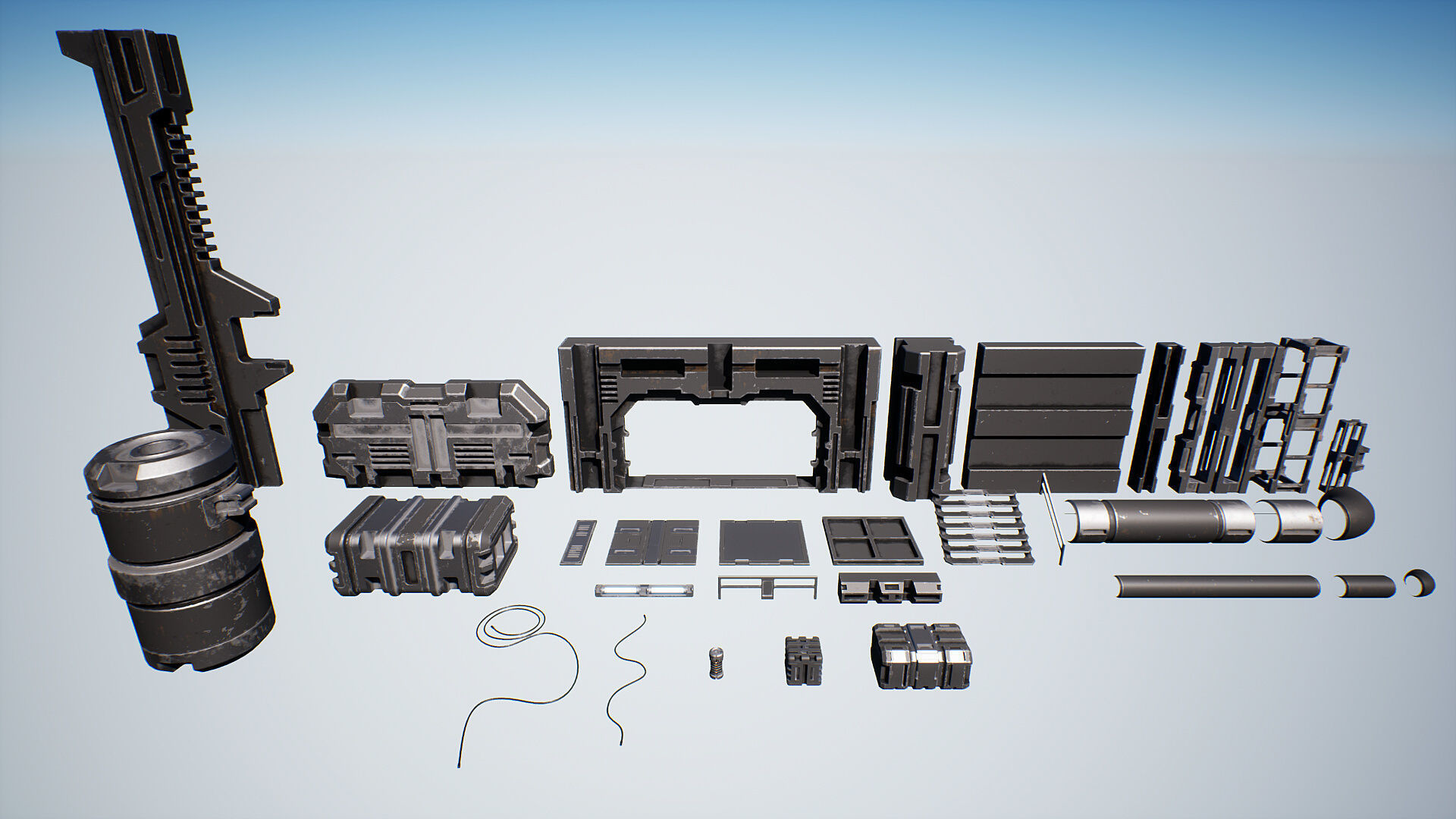 Sci-Fi Factory Low-poly 3D model_15