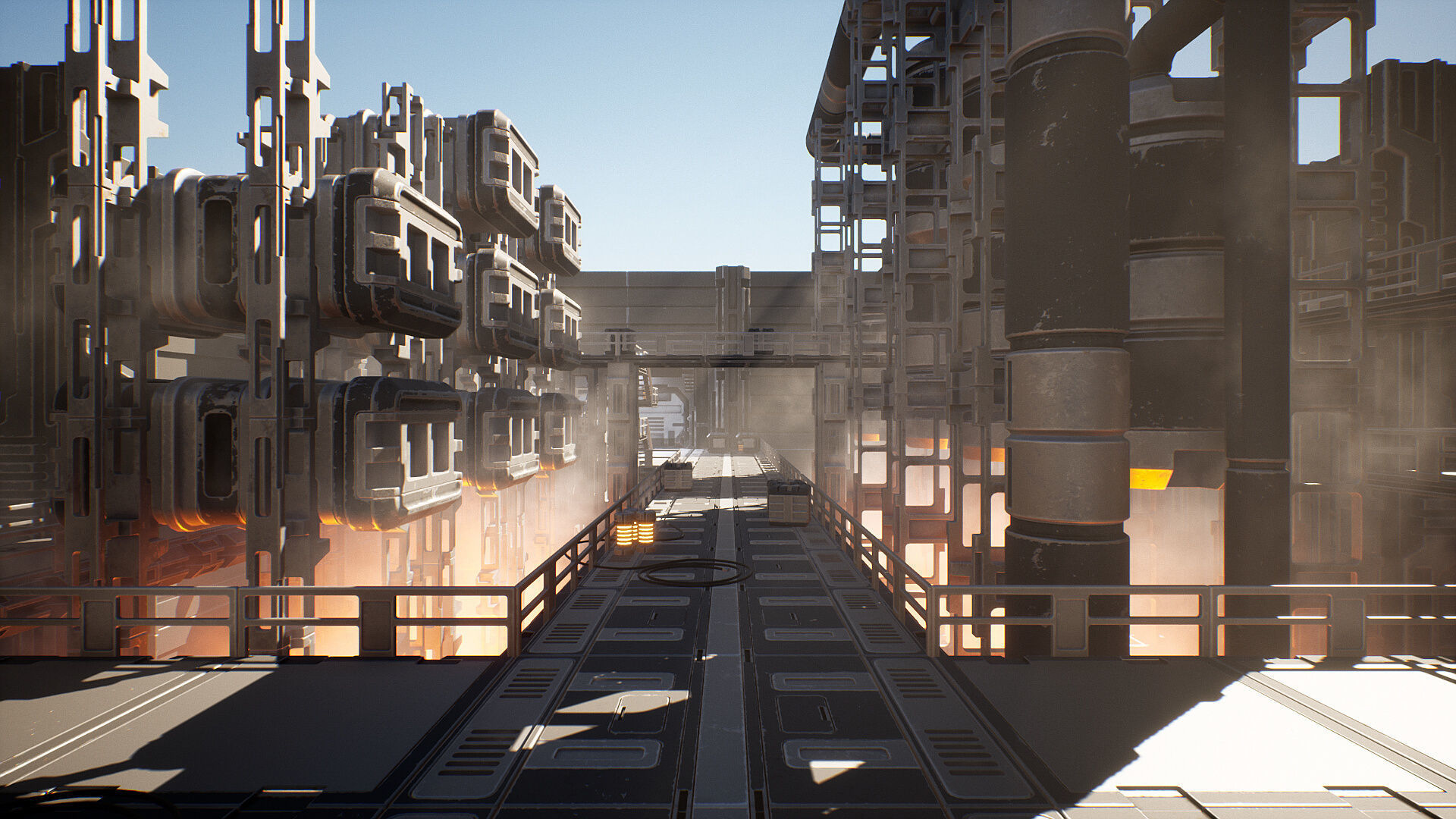 Sci-Fi Factory Low-poly 3D model_6