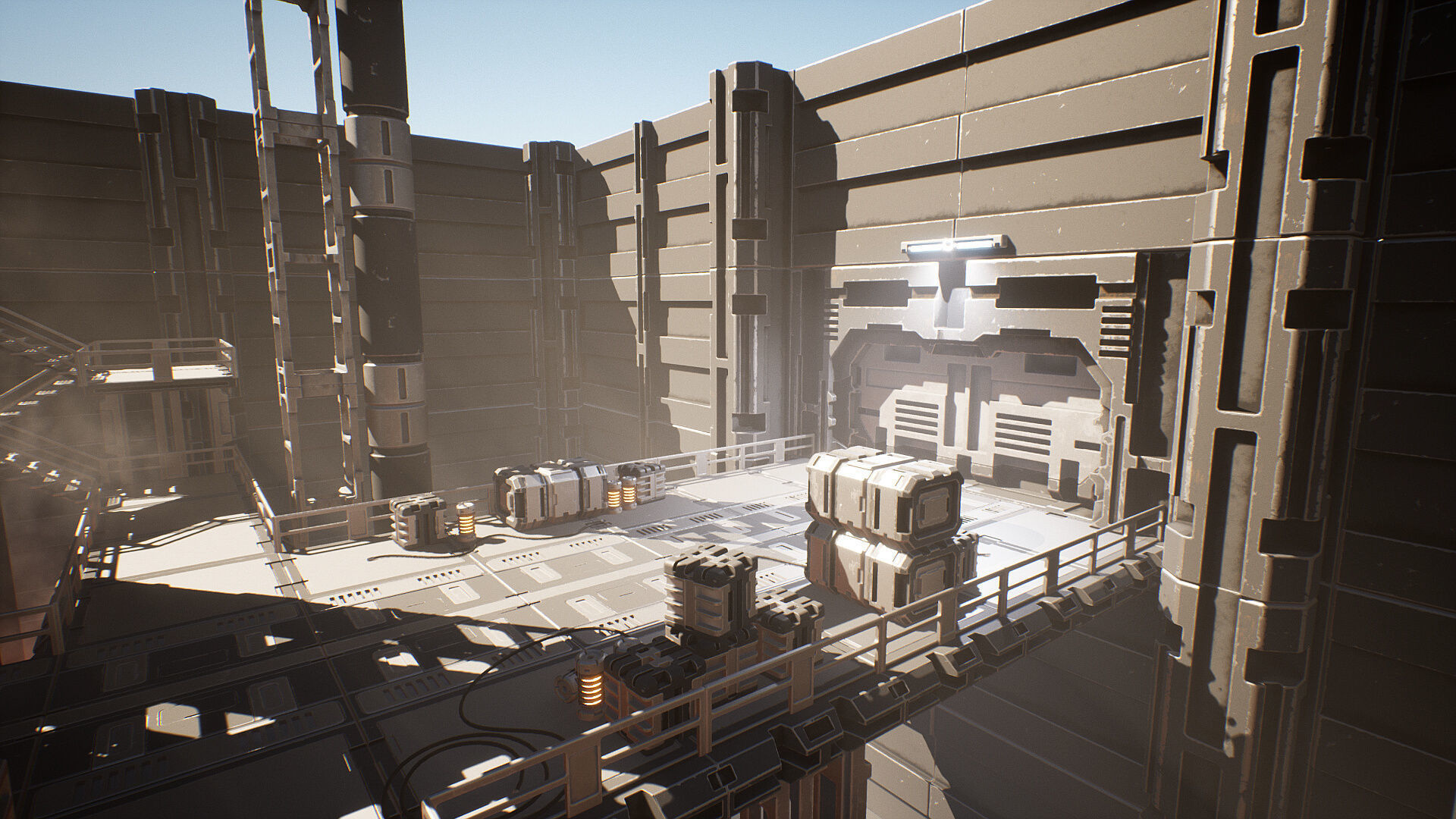 Sci-Fi Factory Low-poly 3D model_2