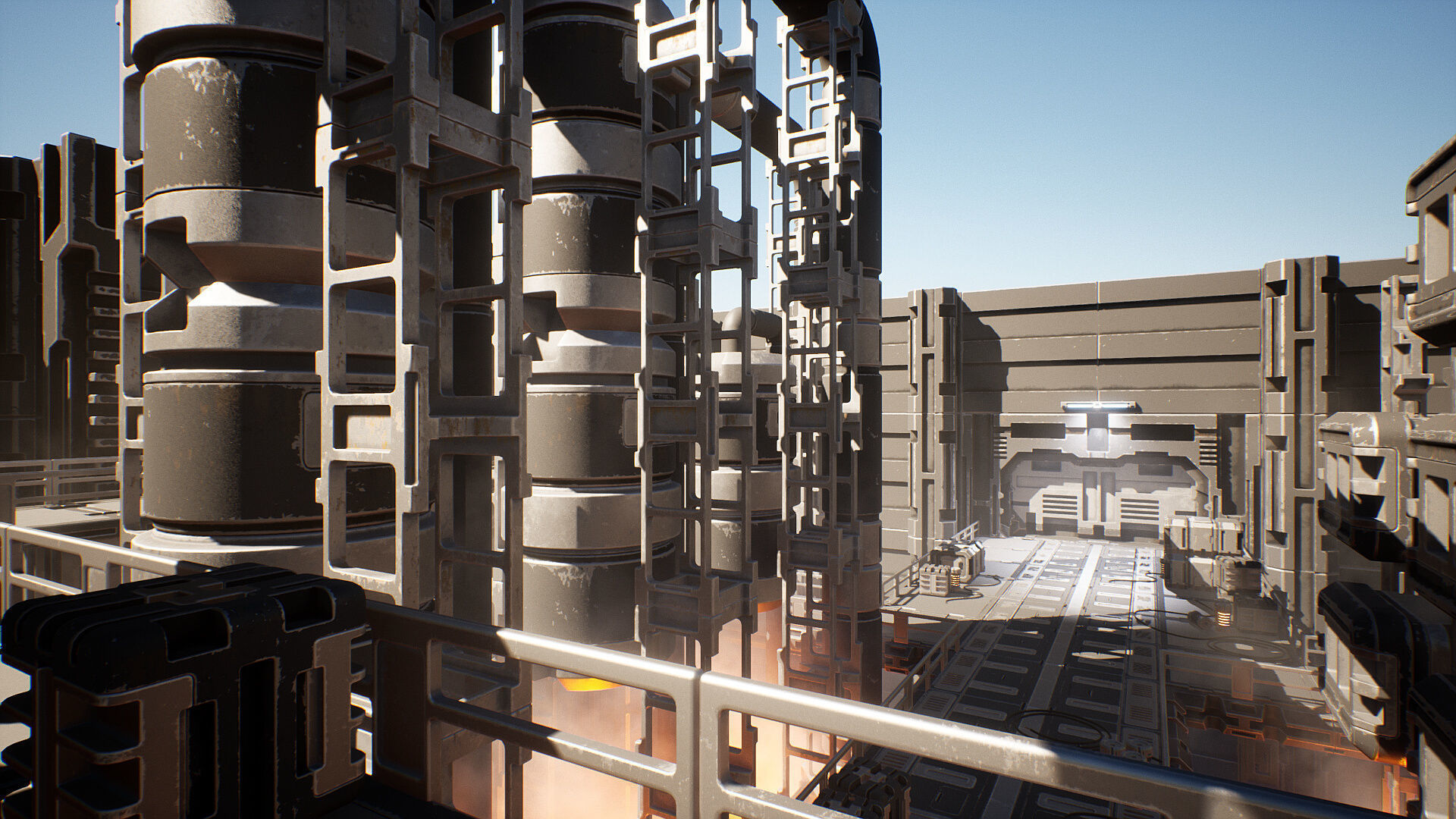 Sci-Fi Factory Low-poly 3D model_17