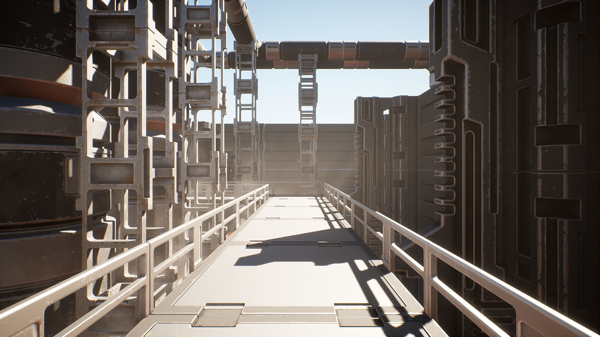 Sci-Fi Factory Low-poly 3D model_8