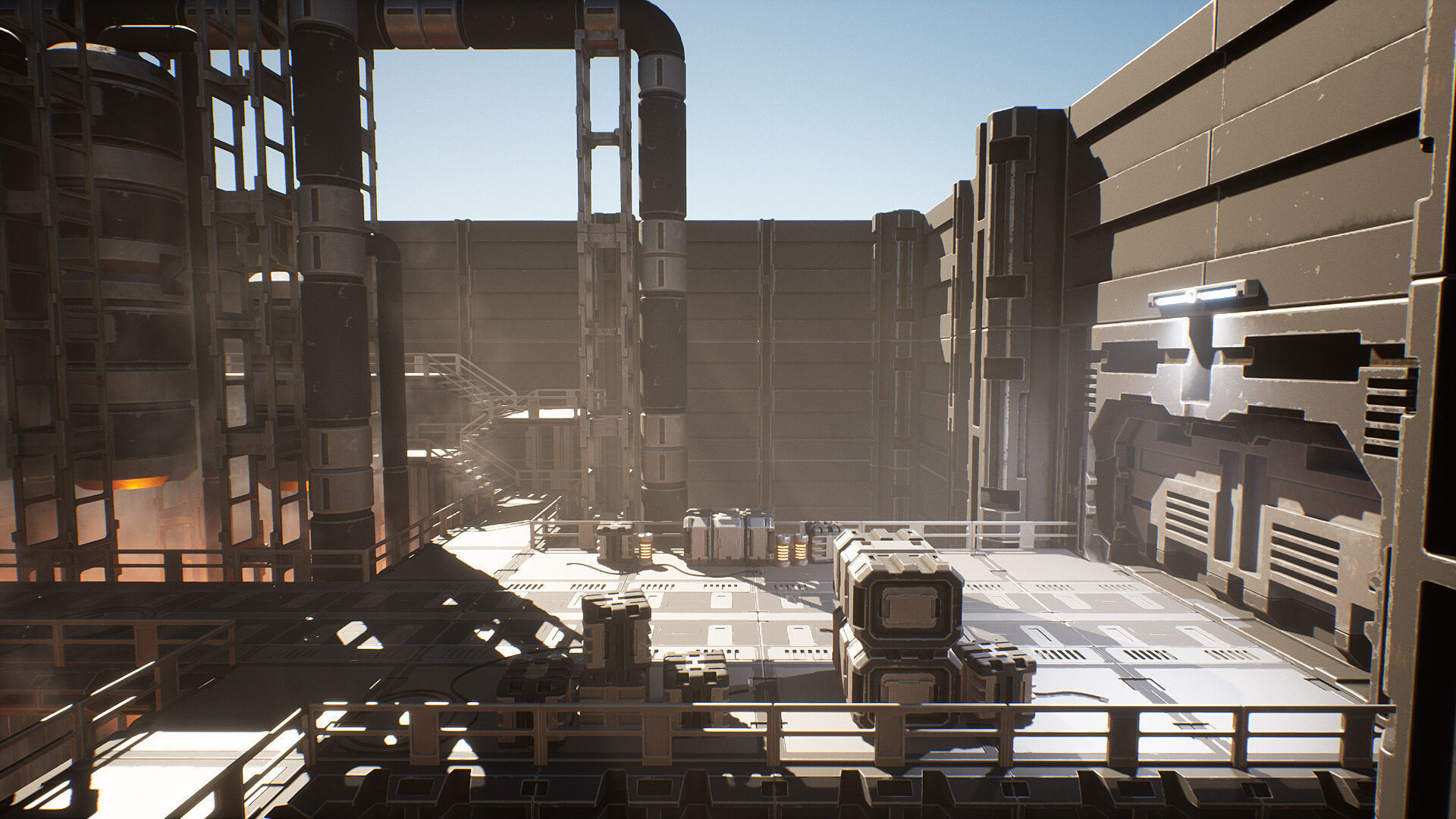 Sci-Fi Factory Low-poly 3D model_12