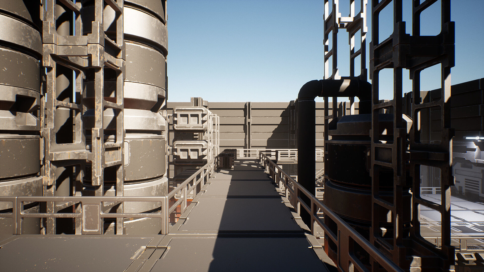 Sci-Fi Factory Low-poly 3D model_9