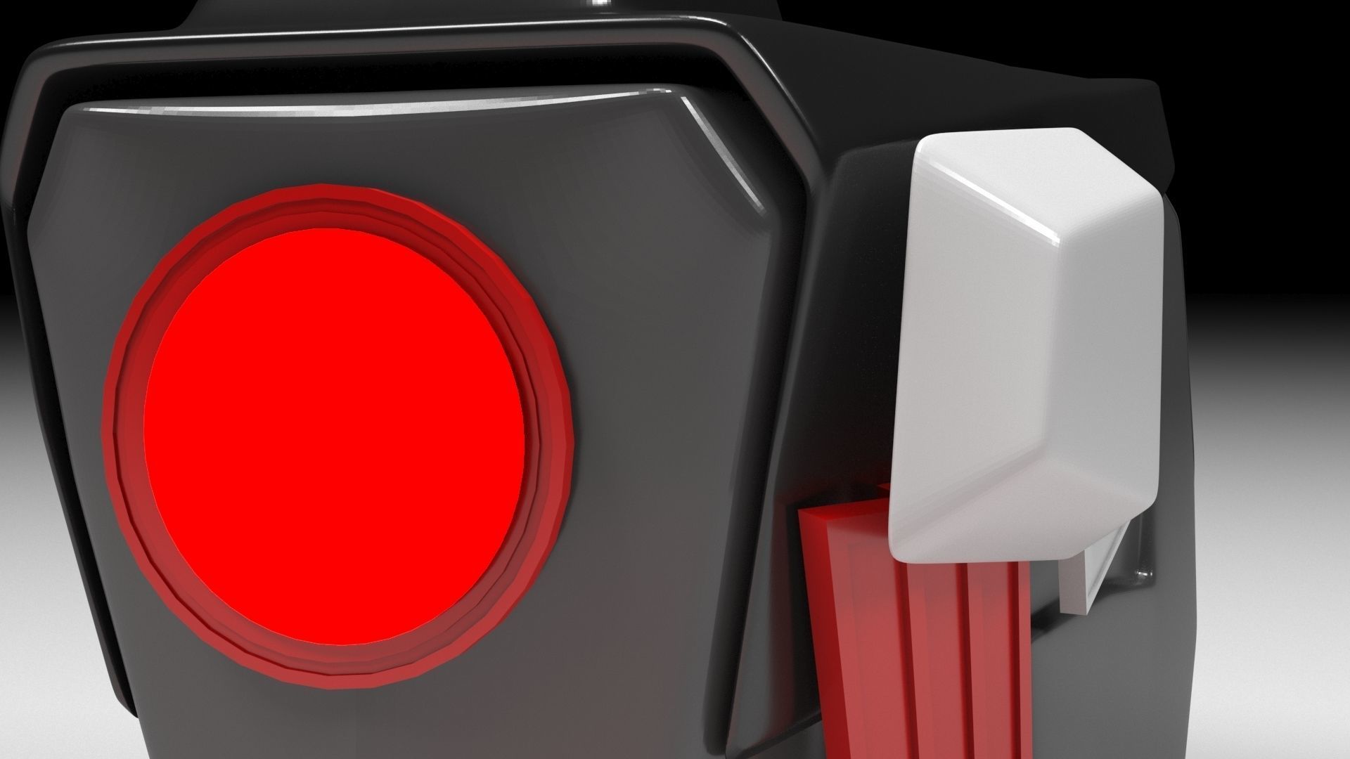 Dog Head Techno Robotic Low-poly 3D model_3