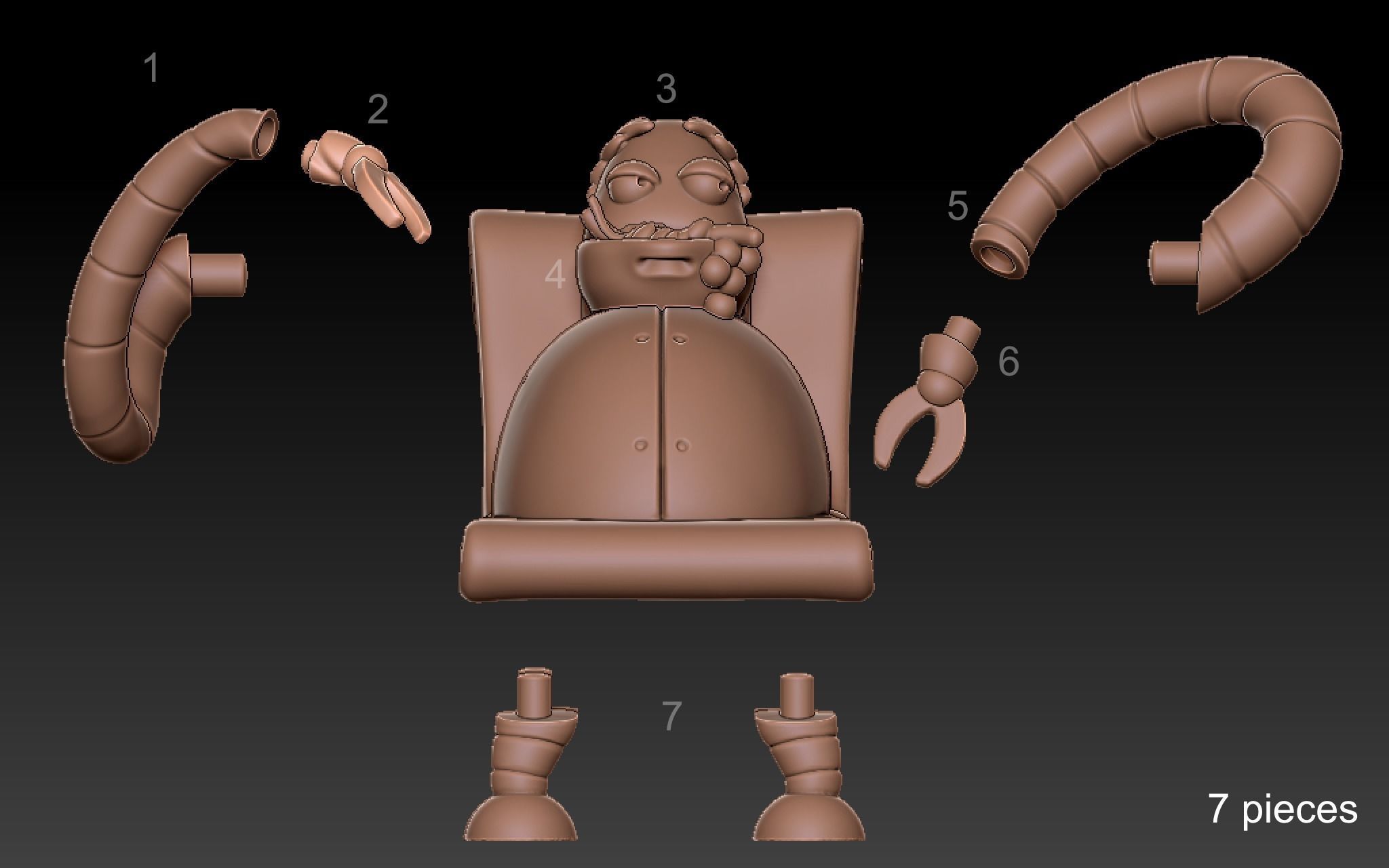 Hedonism Bot from Futurama TV series 3D print model_3