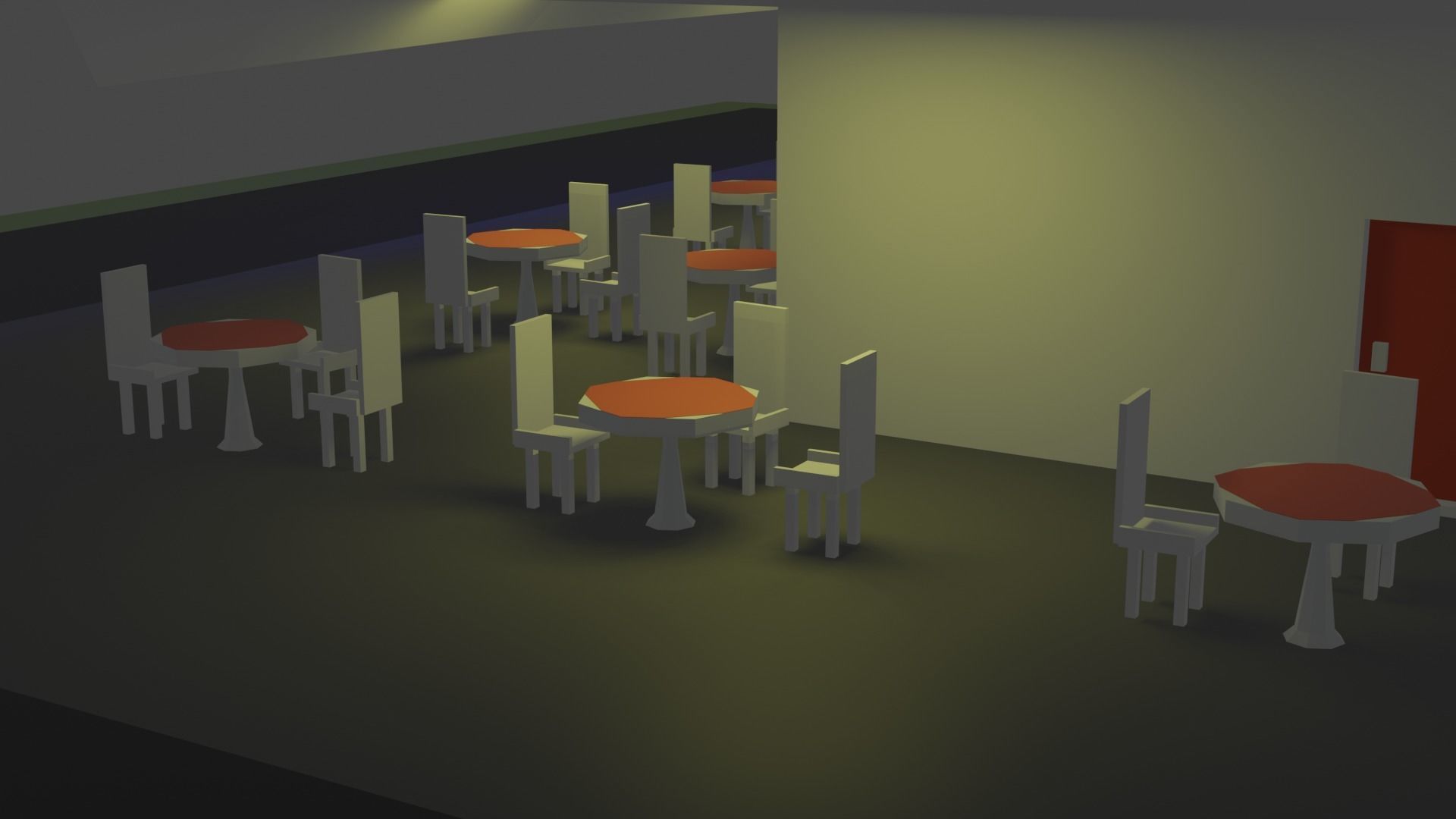 Burger Restaurant Free low-poly 3D model_8