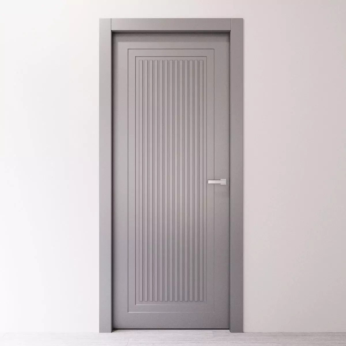 Art Deco interior door with a linear pattern 3D model_0