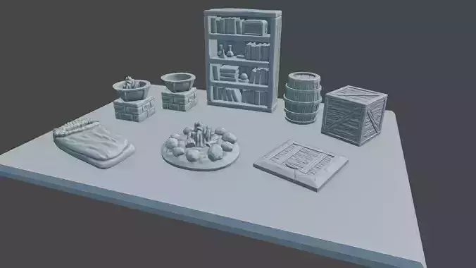 Dungeon Clutter for Tabletop Games 3D print model