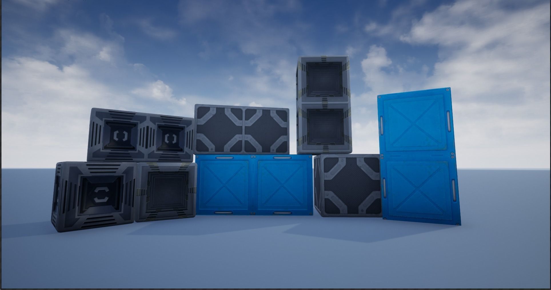 Sci-fi Crate And Container Collection _14