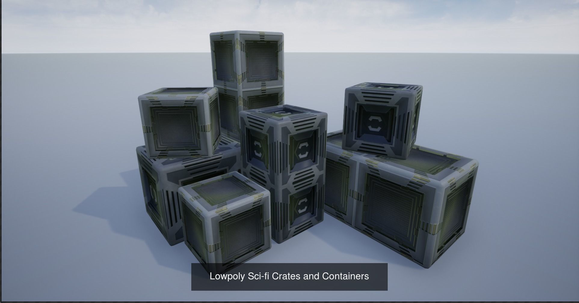 Sci-fi Crate And Container Collection _6
