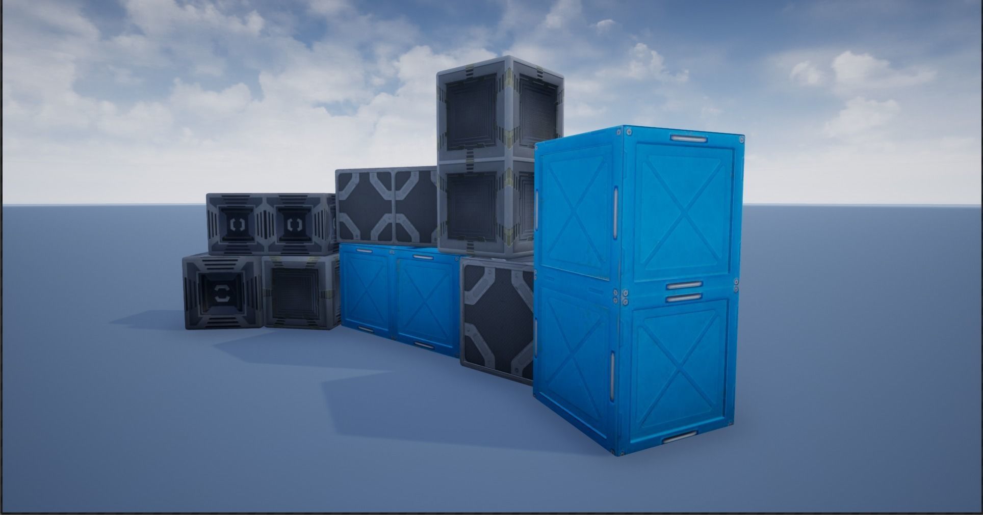 Sci-fi Crate And Container Collection _12