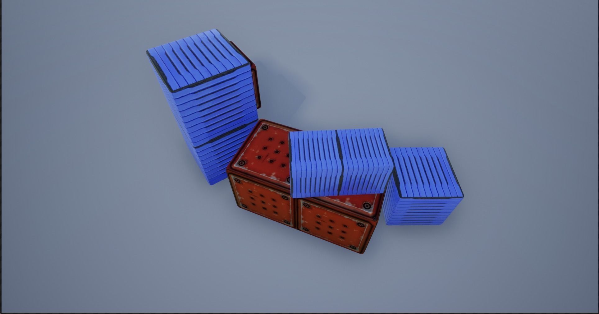 Sci-fi Crate And Container Collection _41