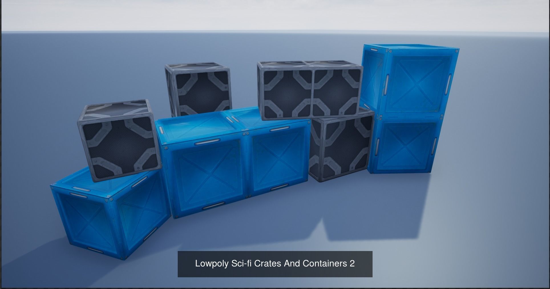 Sci-fi Crate And Container Collection _9