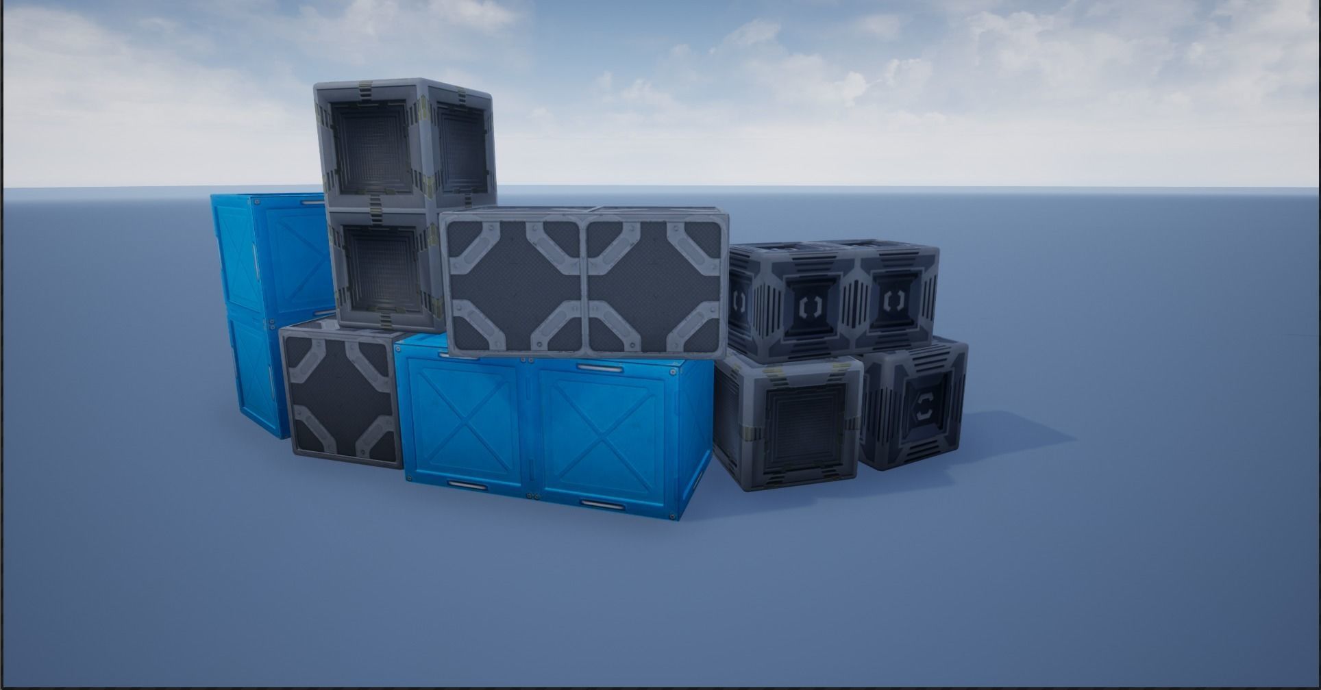 Sci-fi Crate And Container Collection _11