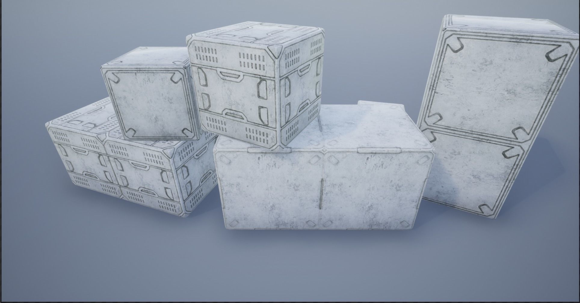 Sci-fi Crate And Container Collection _35