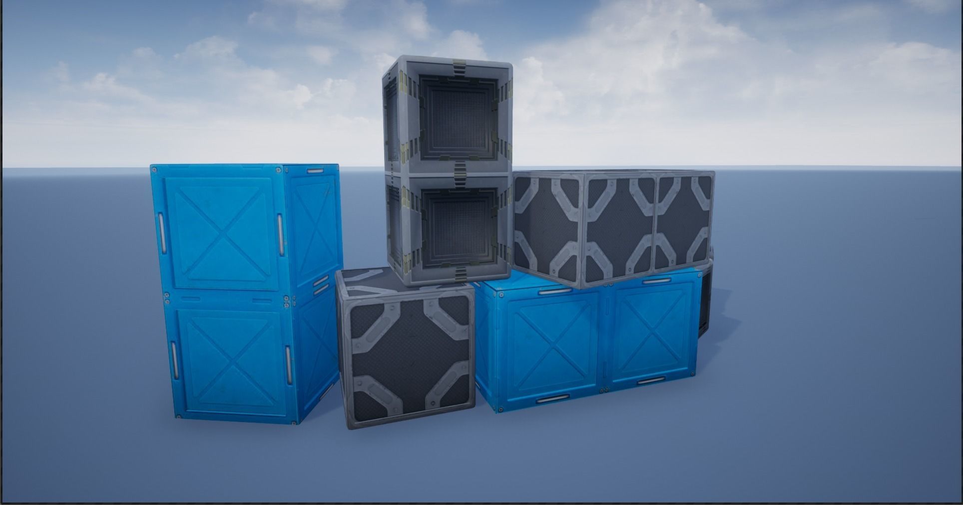 Sci-fi Crate And Container Collection _8