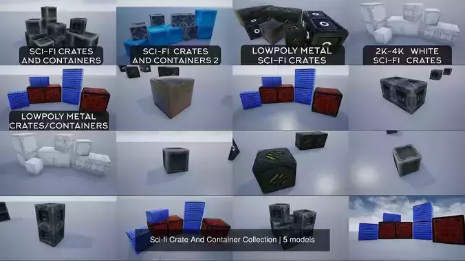 Sci-fi Crate And Container Collection 