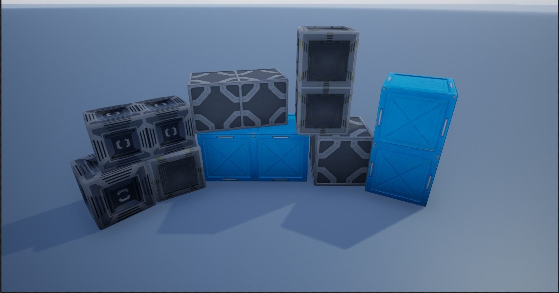 Sci-fi Crate And Container Collection _10