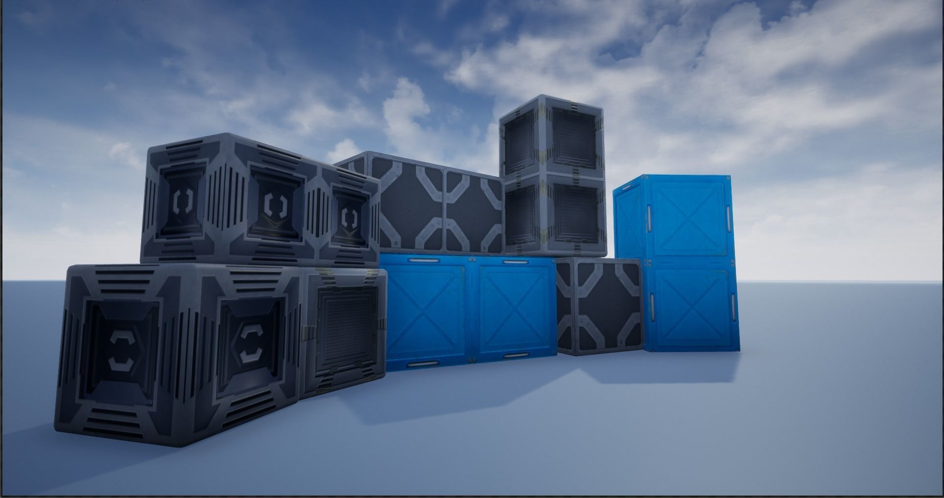 Sci-fi Crate And Container Collection _16