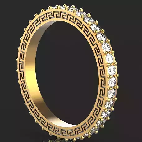  ring Silver Gold  Print