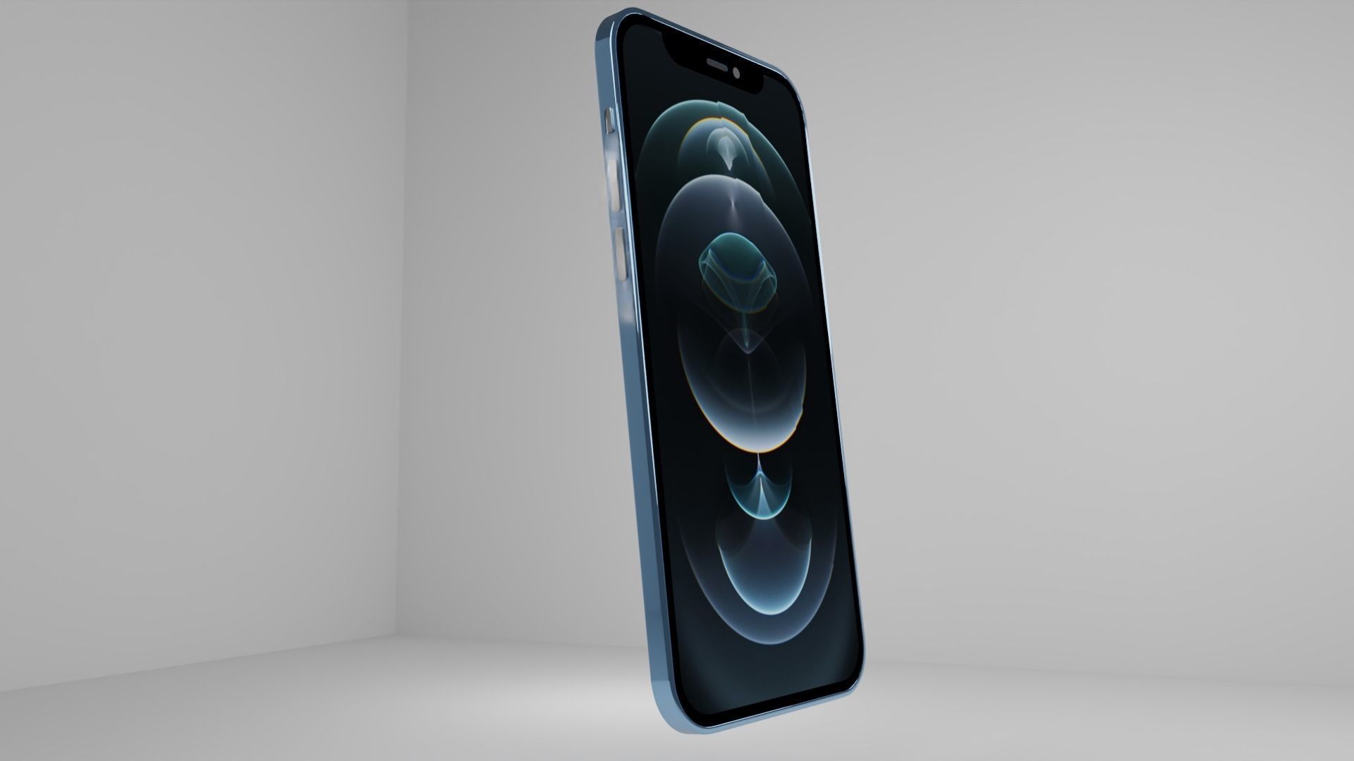 iPhone 12 Pro - Pacific Blue 3D model_1