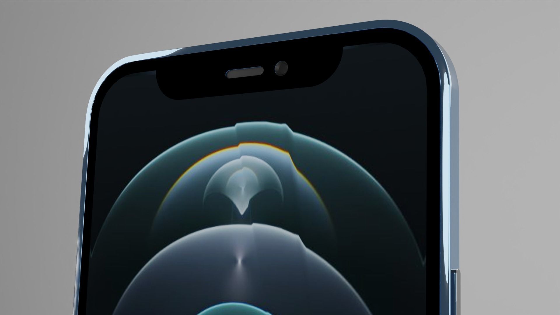 iPhone 12 Pro - Pacific Blue 3D model_2