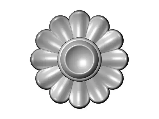 Round rosette applique 3D print model