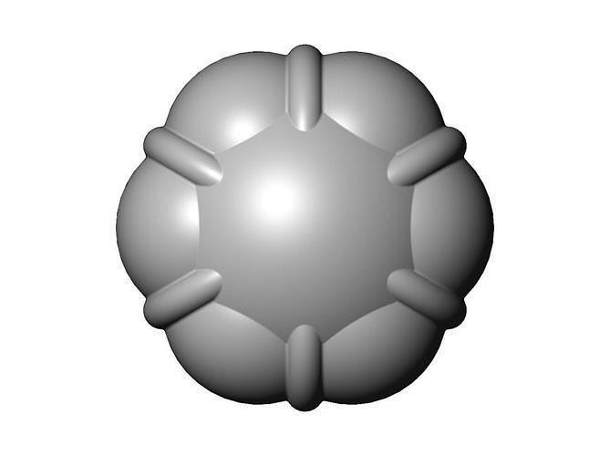 Bubble and rope rosette molding 3D print model