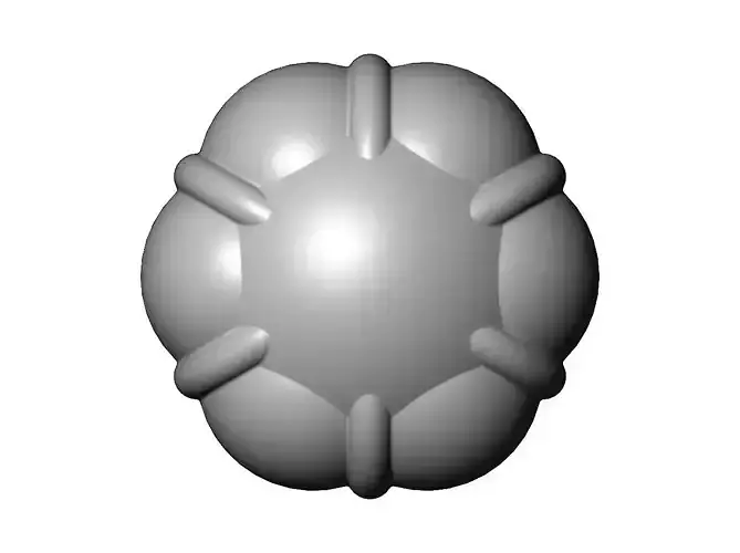 Bubble and rope rosette molding 3D print model
