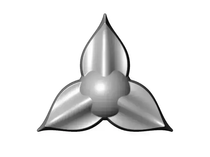 3 Leaf star rosette molding