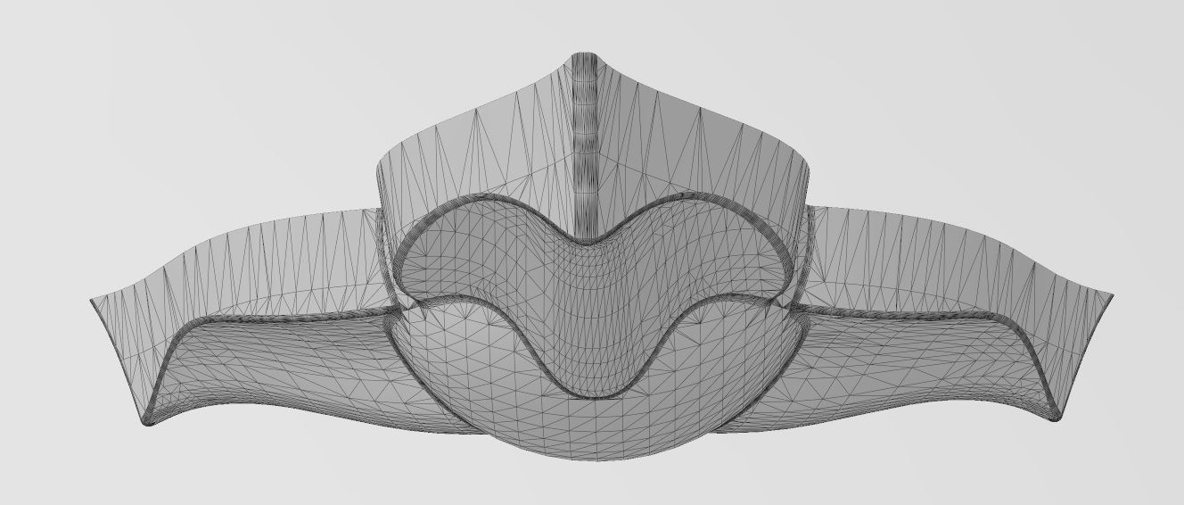 3 Leaf star rosette molding 3D print model_12