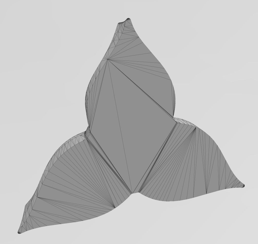 3 Leaf star rosette molding 3D print model_11