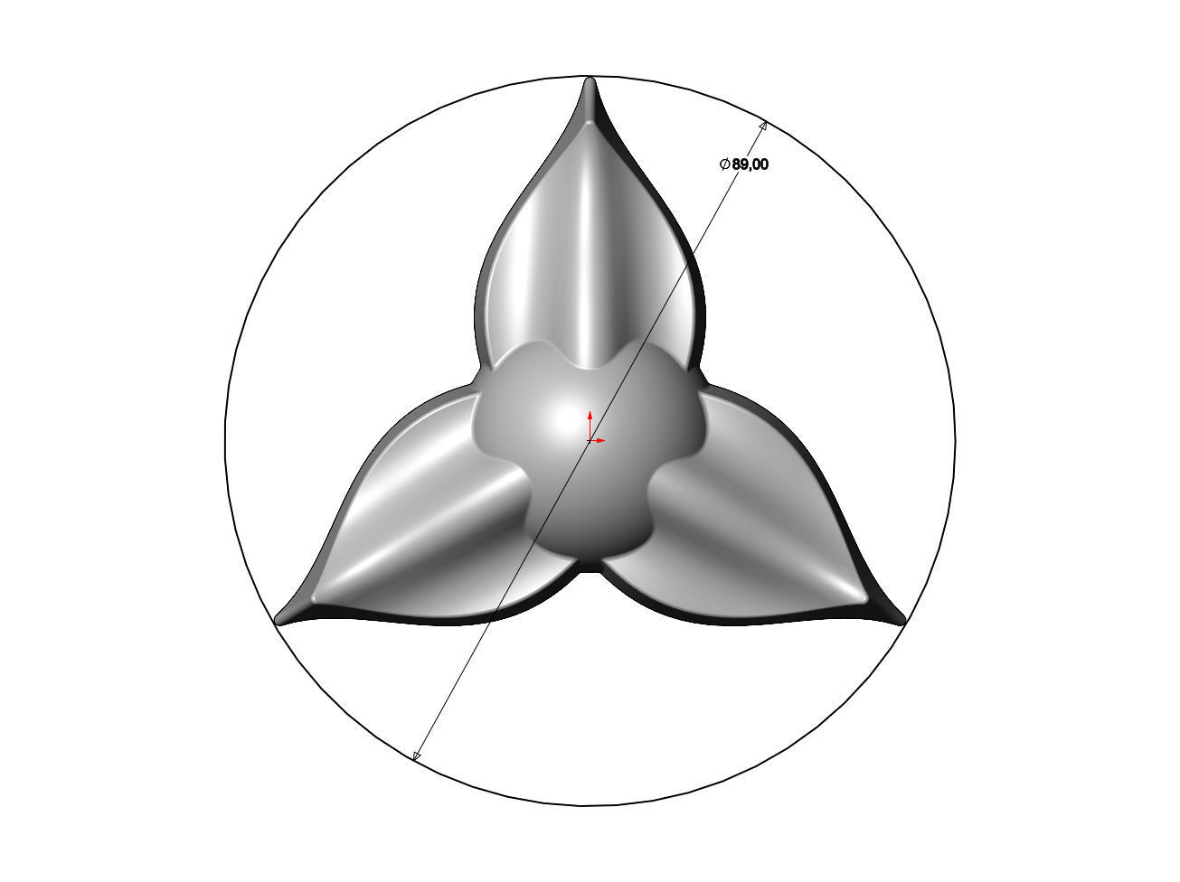 3 Leaf star rosette molding 3D print model_5