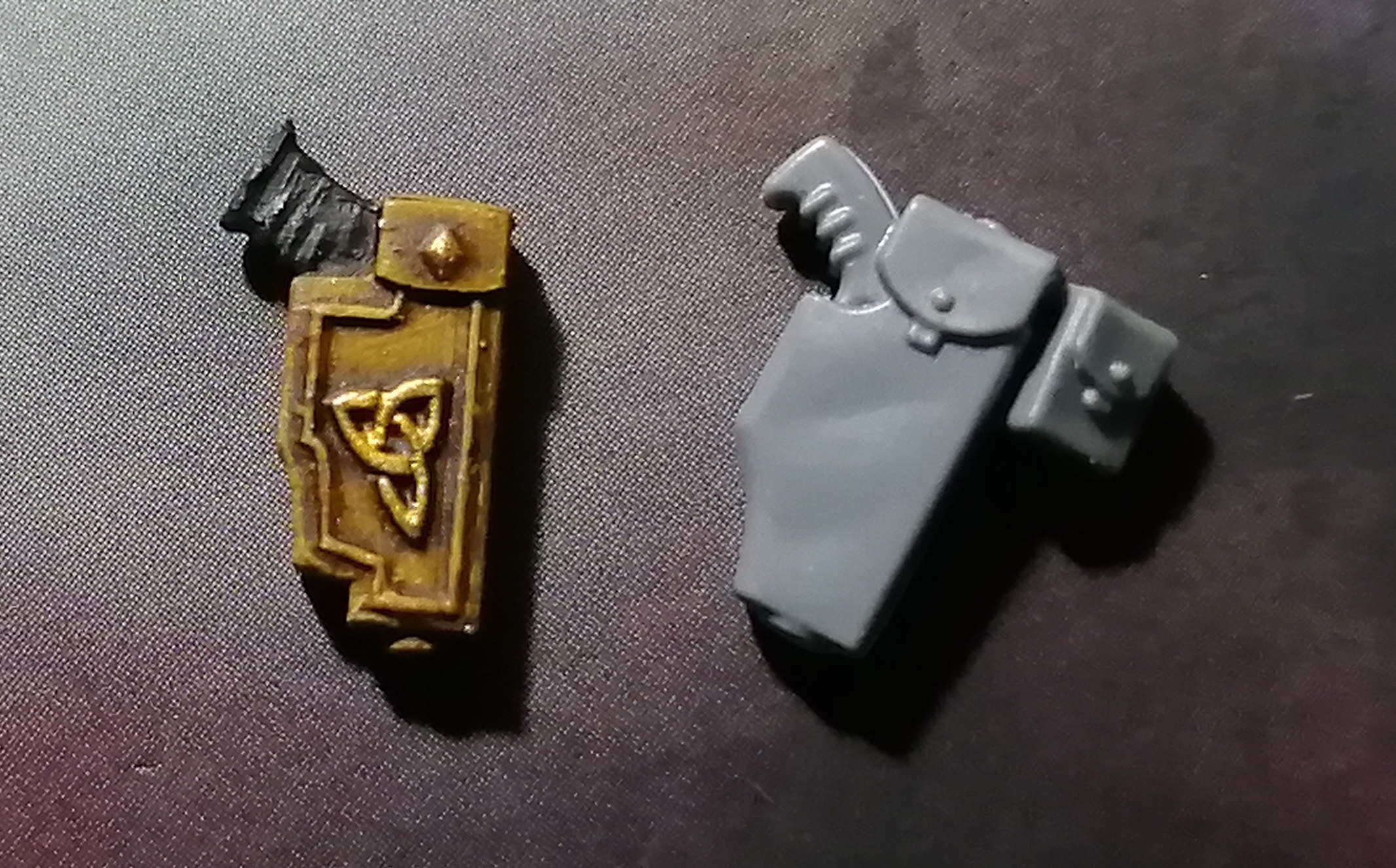 Pistol holster and pouch accessories for space viking wolves 3D print model_6
