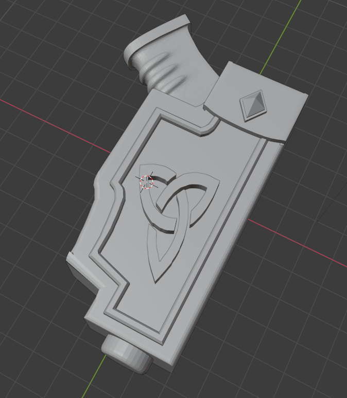 Pistol holster and pouch accessories for space viking wolves 3D print model_9