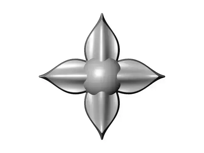 4 Leaf onlay molding 3D print model