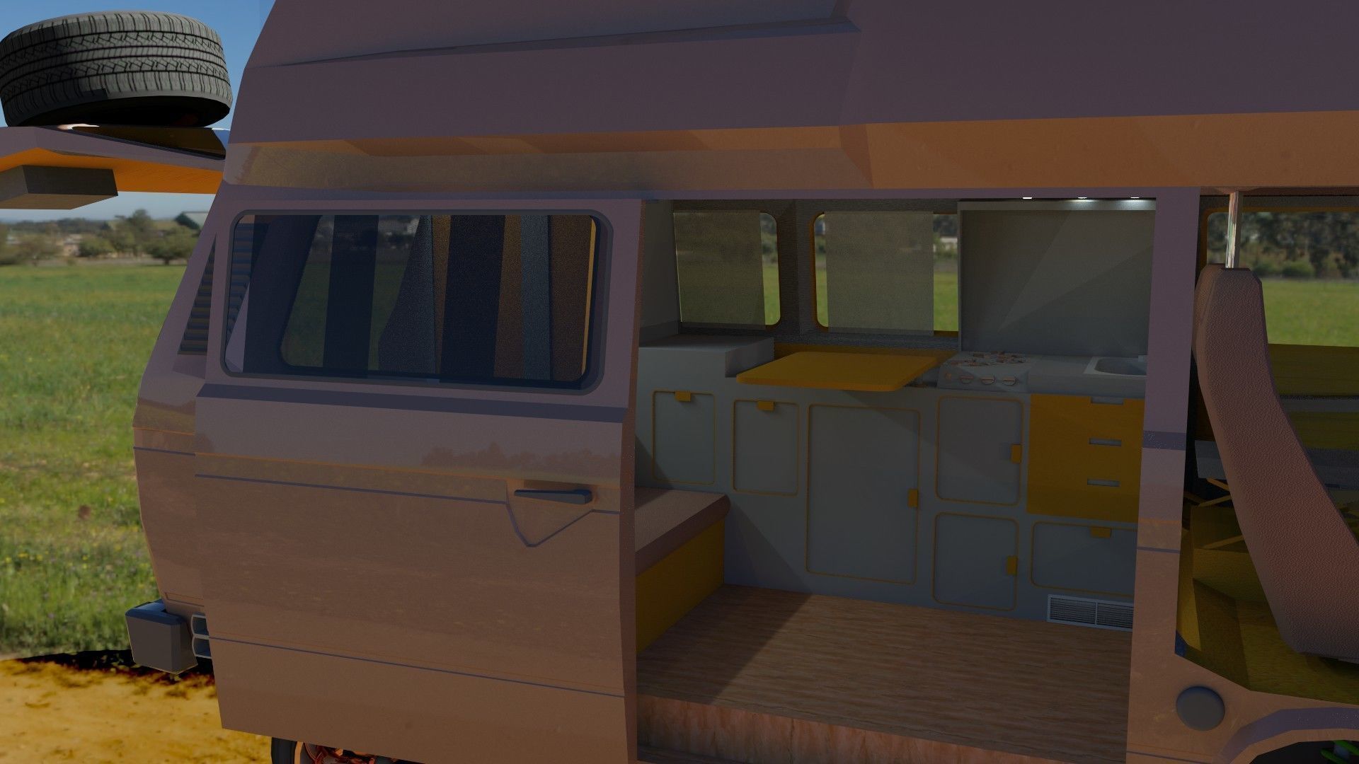 Volkswagen Transporter 3 VMHE 3D model_7