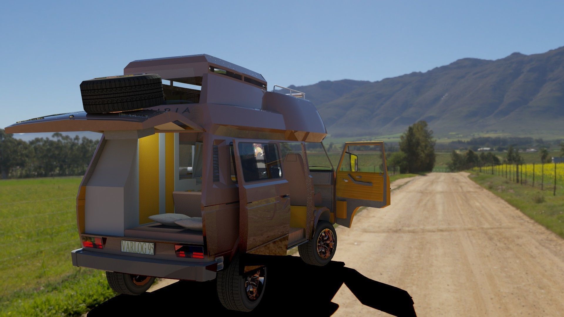 Volkswagen Transporter 3 VMHE 3D model_10